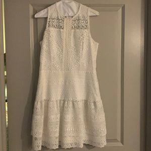 Parker White Lace Mini Dress